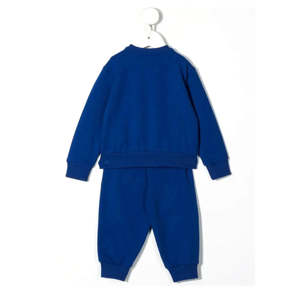 Baby Clothing Sets Kids Boys Girls Spring Autumn Loose Tracksuit Casual Unisex SK Solid Denim 100% Cotton