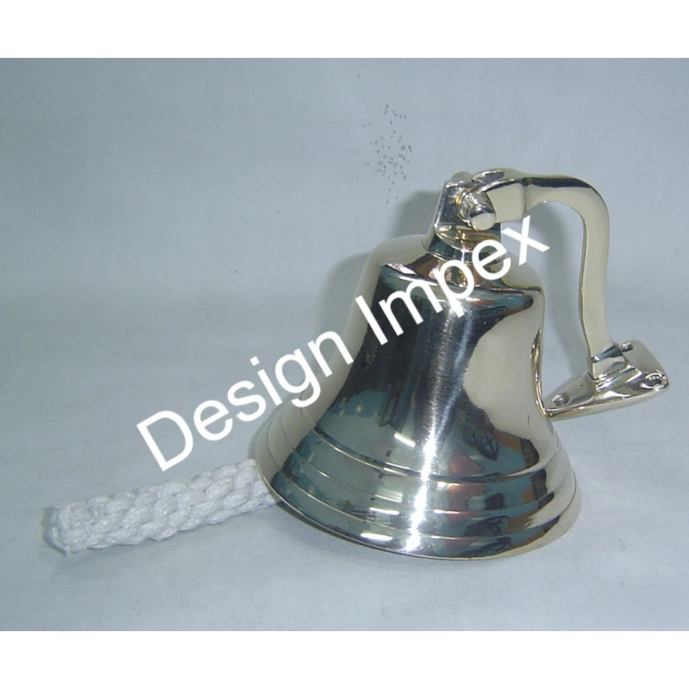 Custom Hot Sale Brass Ship Bell With White Rope Large Catholic Church Bell Hot selling Luxury Wall Hanging Bell For Christmas