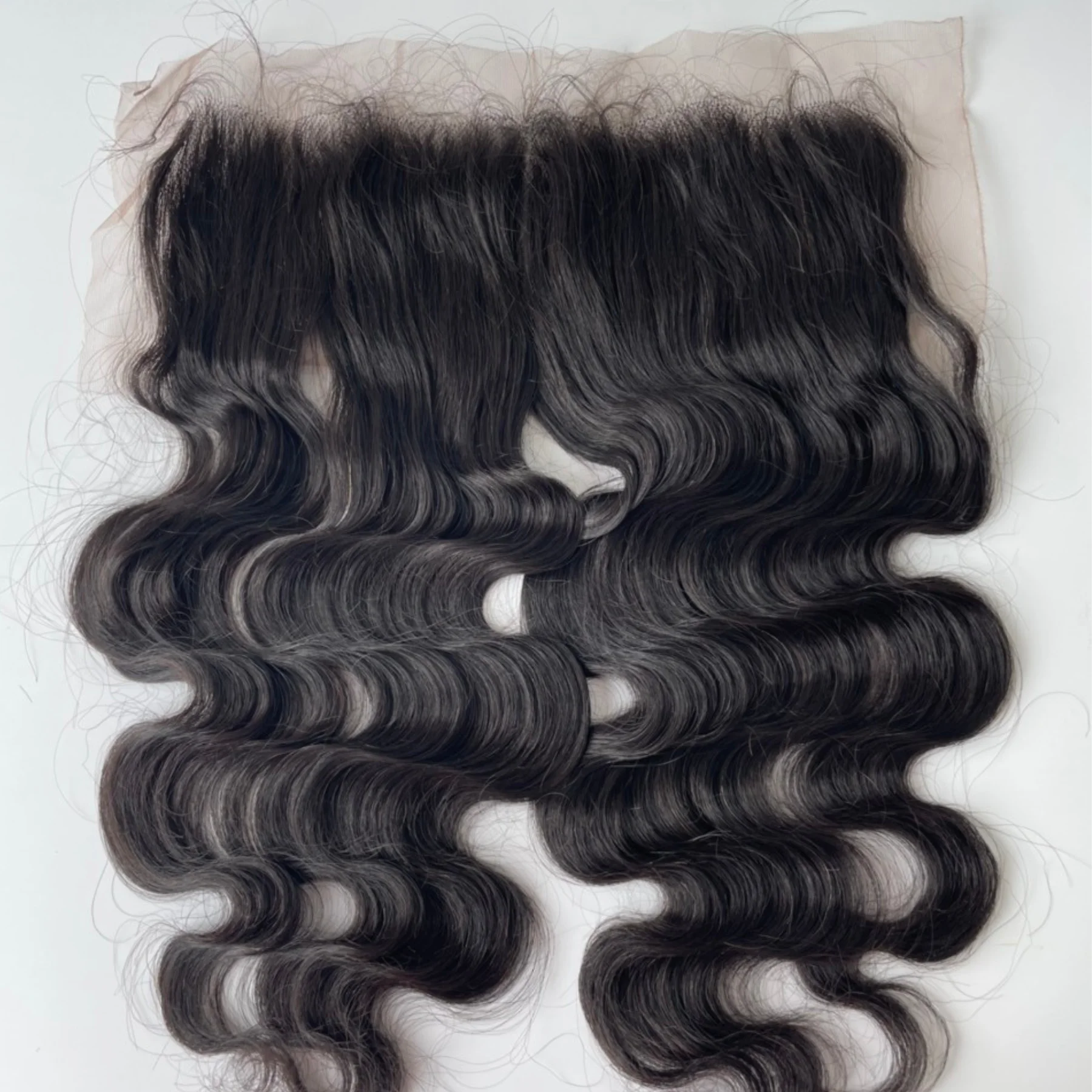Luxurious Black Wave Hair Frontal 13*4 Weave Bundle 100% Vietnamese Human Hair with Closure Model Number Bundles with Closure