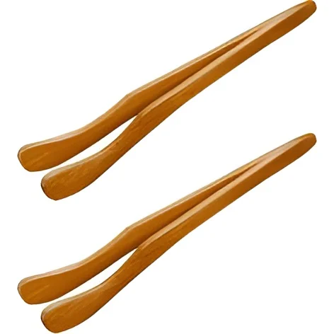 Premium High Quality Item Wooden Salad Tongs Set Flatware Cutlery Set for Serving Food Items at Wholesale Price Made in India