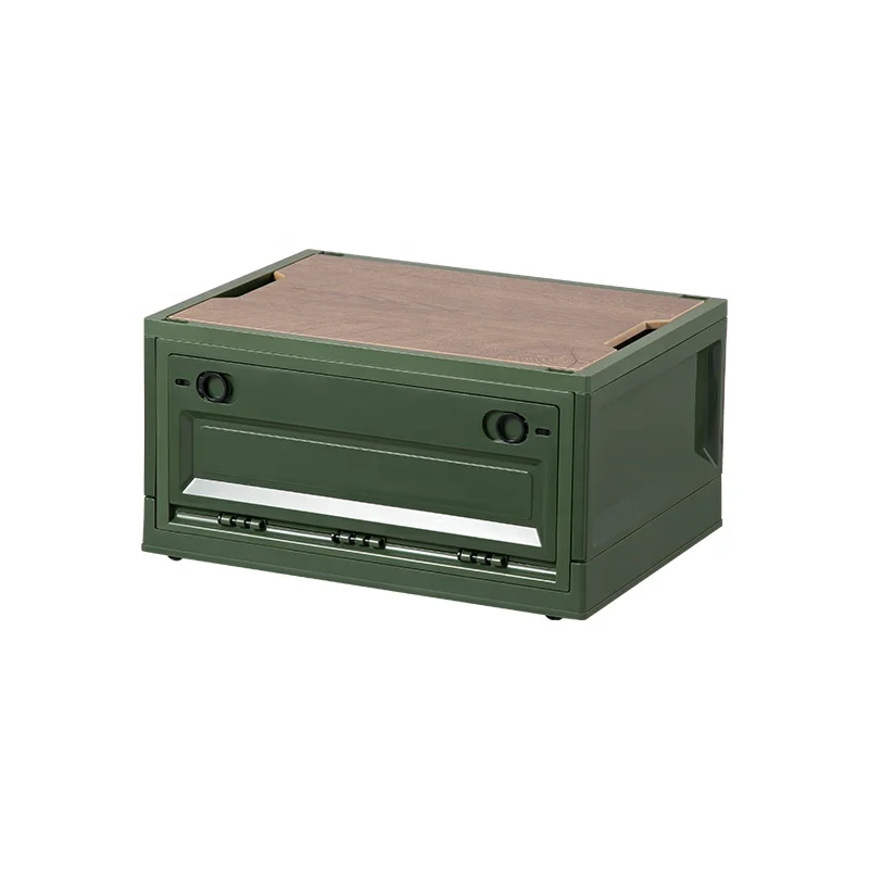 Efficient Storage in the Category Wood-Lip Foldable Storage Box Camp Organizer Car Organizer of Storage Bins