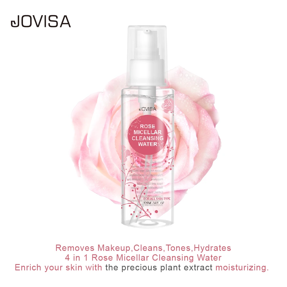 Private Label Rose Micellar Cleansing Water Cosmetics Remover Cleansing Water