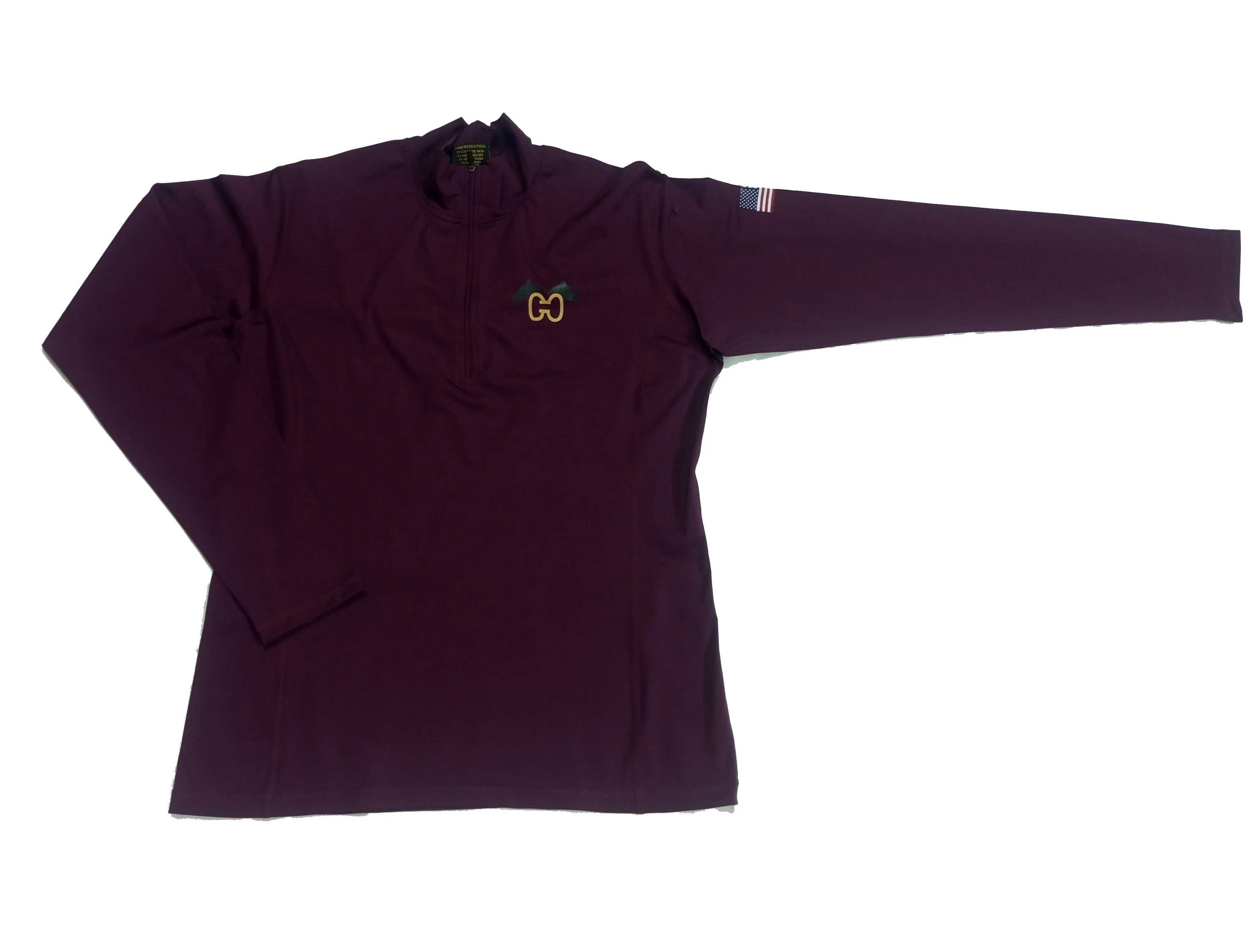 Equestrian Sun Shirt for Women -Ladies Long Sleeve Horseback Riding Base Layer Shirt - English and Dressage Horse Riders Gift