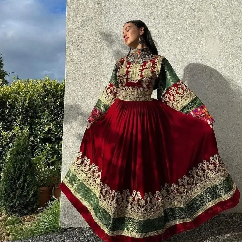 Hot selling High quality Afghan Kuchi Dress Best Price women fashion new style kuchi dress afghani wear women dresses wholesale