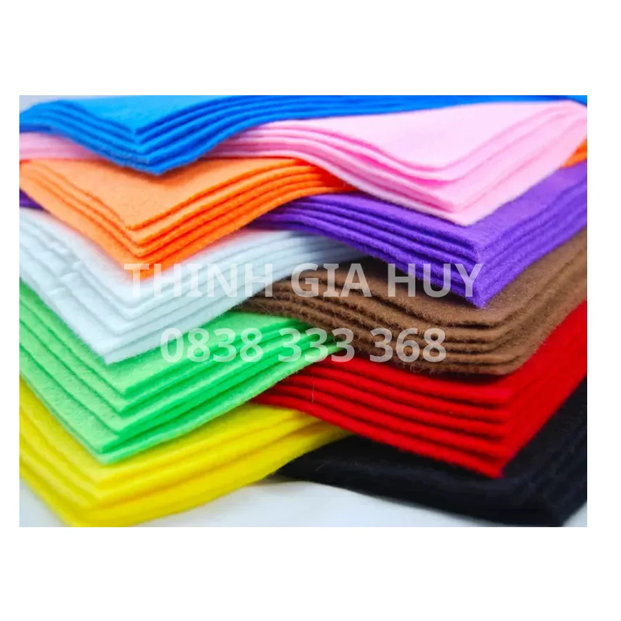 Waterproof Sustainable 100% Polyester Plain Breathable Premium Garment/Tennis Materials Needle Punched Texture Felt from Vietnam