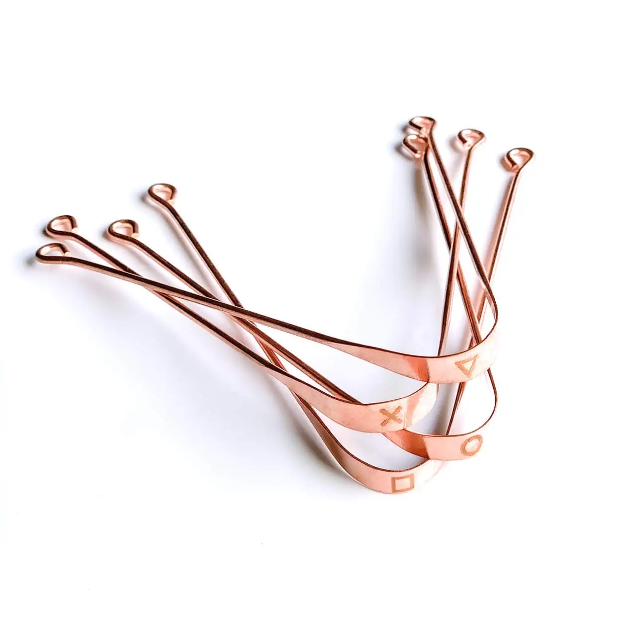 Pure copper tongue cleaner 100% cleaner with loop design for bad breather for adult everyday use tongue scraper