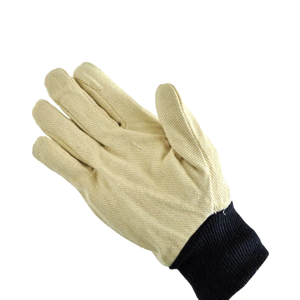 Wholesale New Canvas  knitted Wrist Gloves Construction Work style Labor Working Wear Hand Safety Good Grip Gloves for work