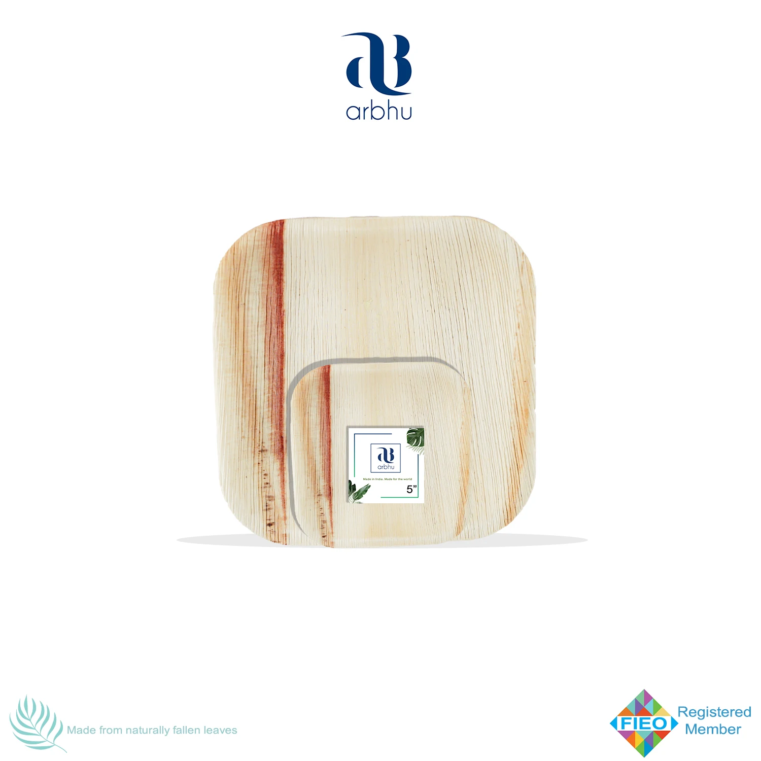 Environment friendly biodegradable disposable natural compostable areca palm leaf bamboo plates