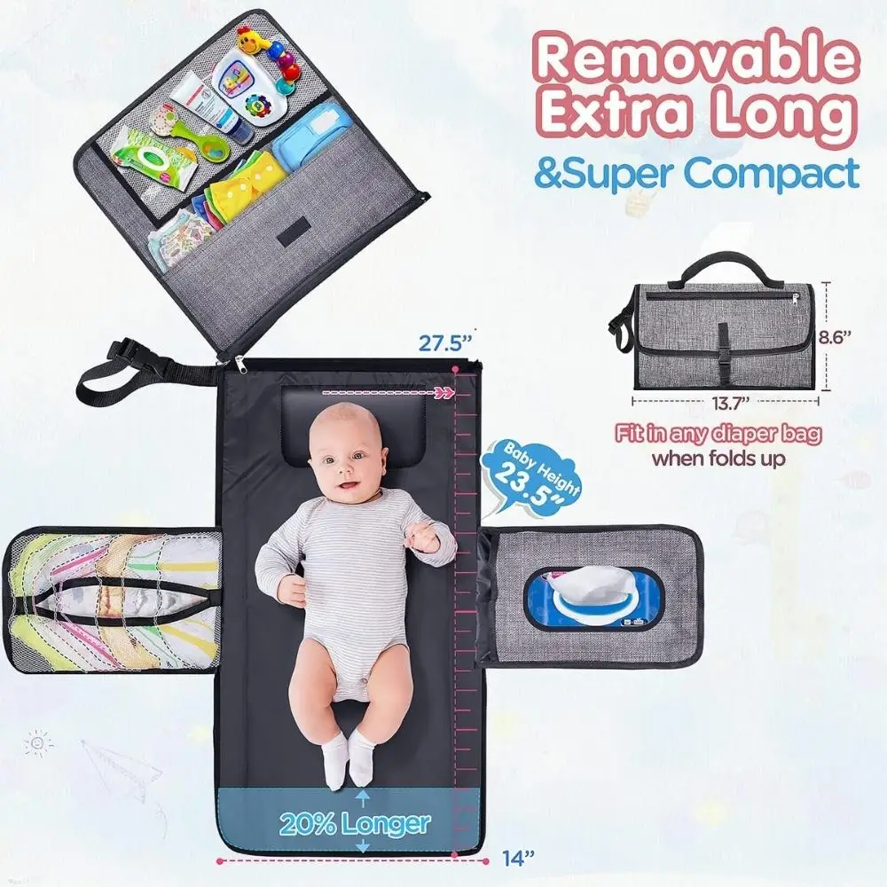 Portable Waterproof Travel Station kit Diaper Changing Pad for Newborn boy Girl Baby Bag maternity