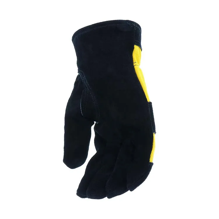 100% High Quality Anti-Slip Synthetic Leather Work Safety Gloves Heavy Duty Mechanic Driver Hand Protection with Latex Coating
