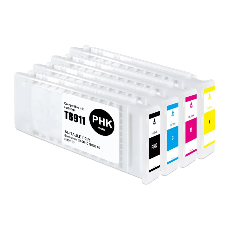 HESHUN 700ml T8911-T8914 compatible ECO SOLVENT ink cartridge SC S40610 S60610 S80610 for EPSON Surecolor printers