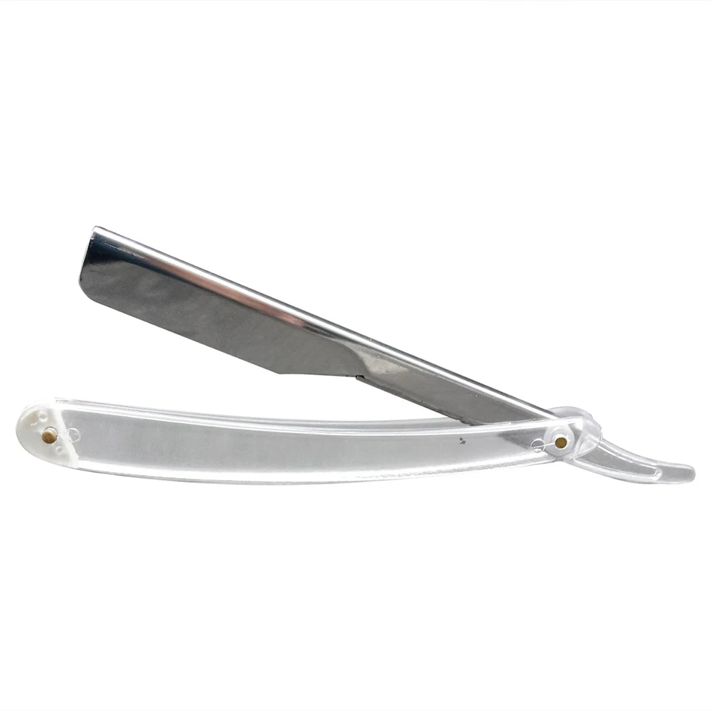 Best  Quality Stainless Steel Barbershop Shaving Disposable Razor With Folding Plastic Handle