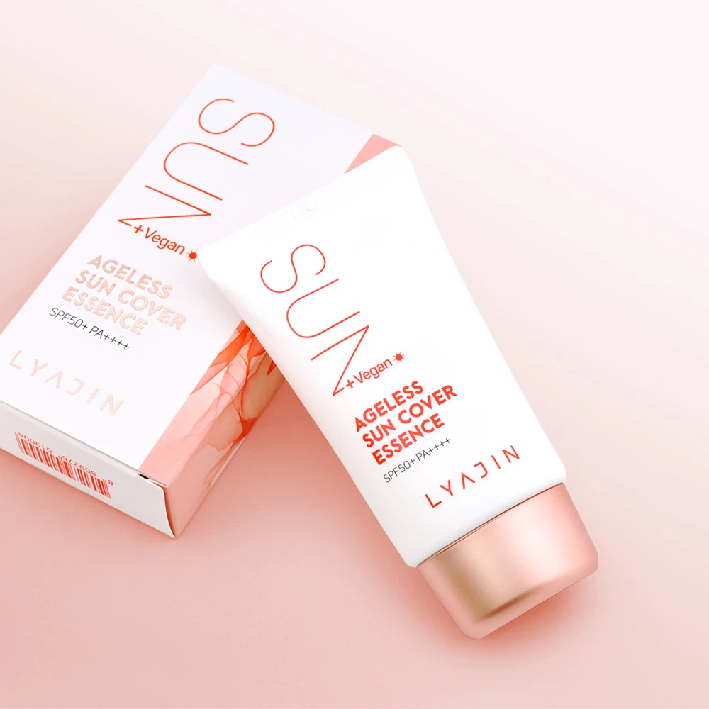 Sunscreen [LYAJIN] Ageless Sun Cover Essence Contains Moisture Essence UV Protection SPF 50 Whitening and Wrinkle Improvement