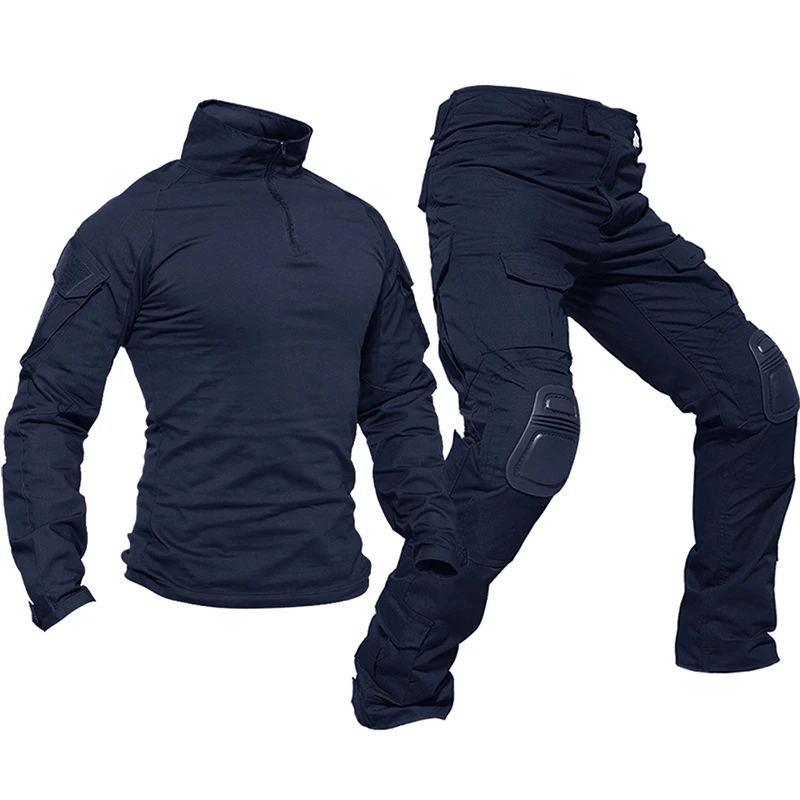 2023 top high quality Hunting Pants Suit Tactical Uniform Black Forces Suit Combat Shirt Pants Tactics