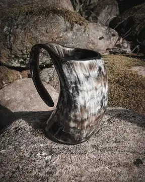 On Sale viking drinking horn mug cup beer steel travel cup camping resin mug with handle mega mug With High Popularity