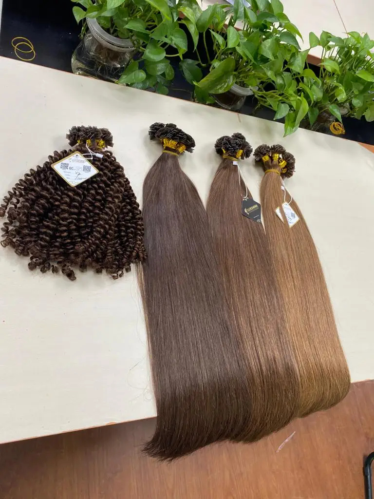 Virgin Human Hair keratin Unprocessed Raw Virgin Hair i tip wholesales factory price