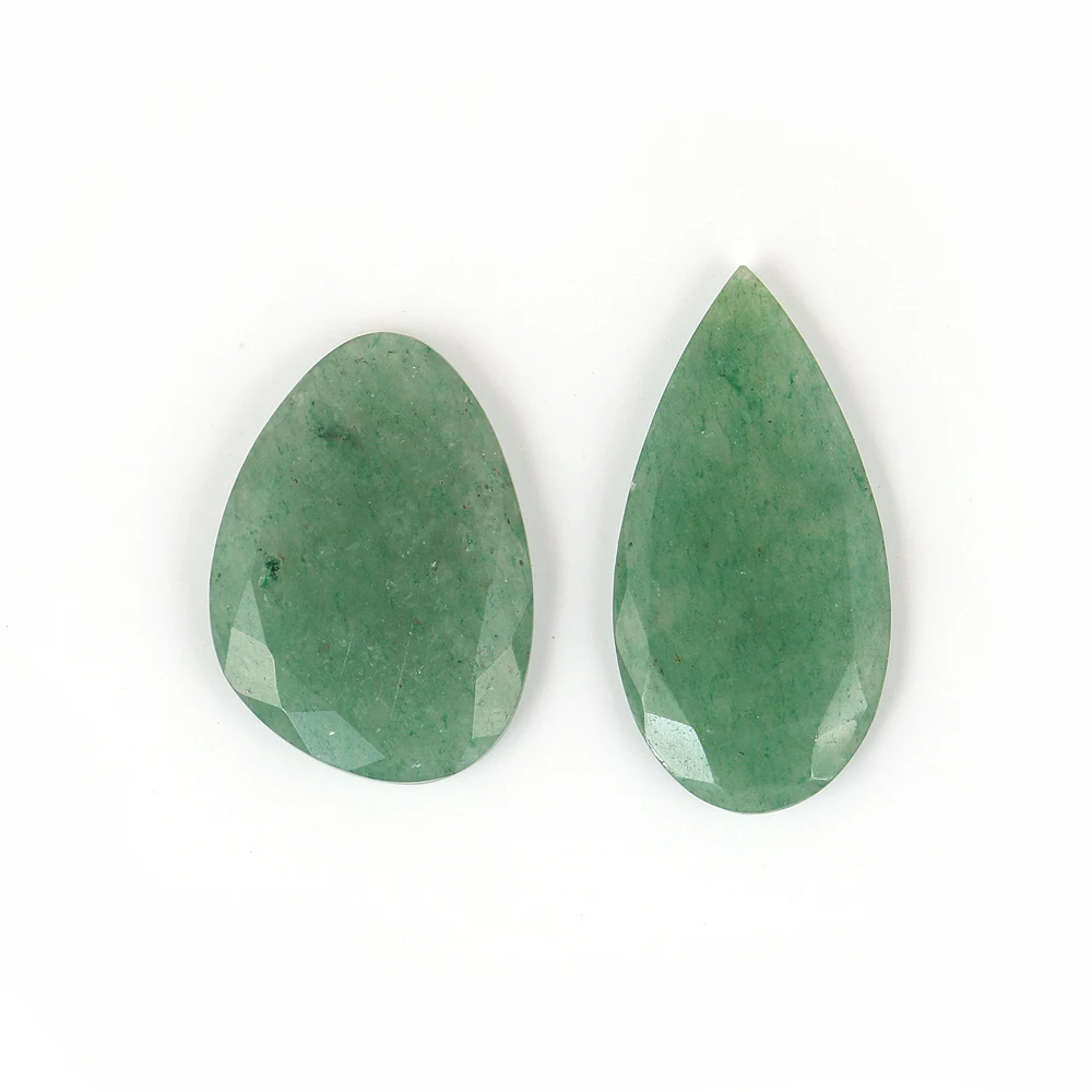Best Quality 14mm Uneven Pear Cut Natural Green Aventurine Gemstone Chips Wholesale Good Quality Jewelry Making Stone