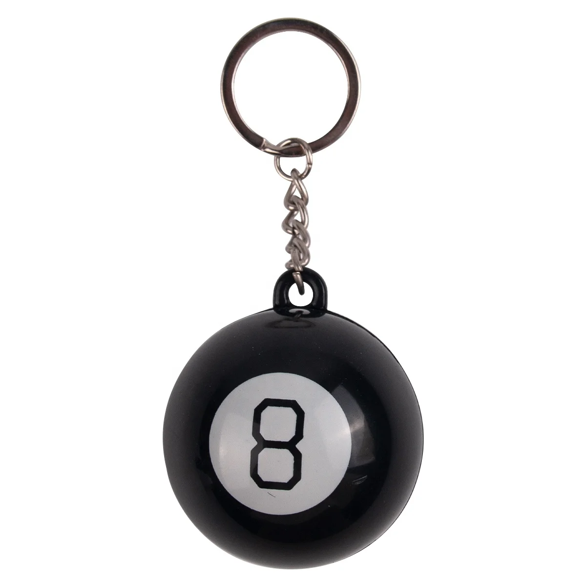 Customized Logo Magic 8 Ball Keychain Promotional ABS Decision Maker Ball