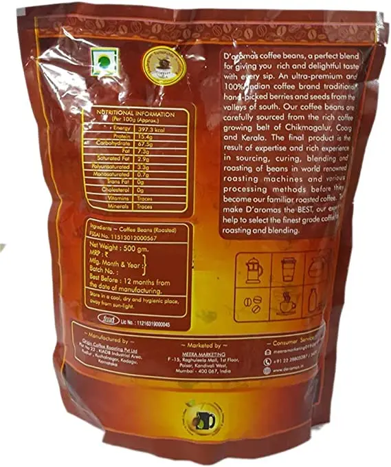 Regular Roasted Beans Coffee Beans 1 kg, Bold Flavour