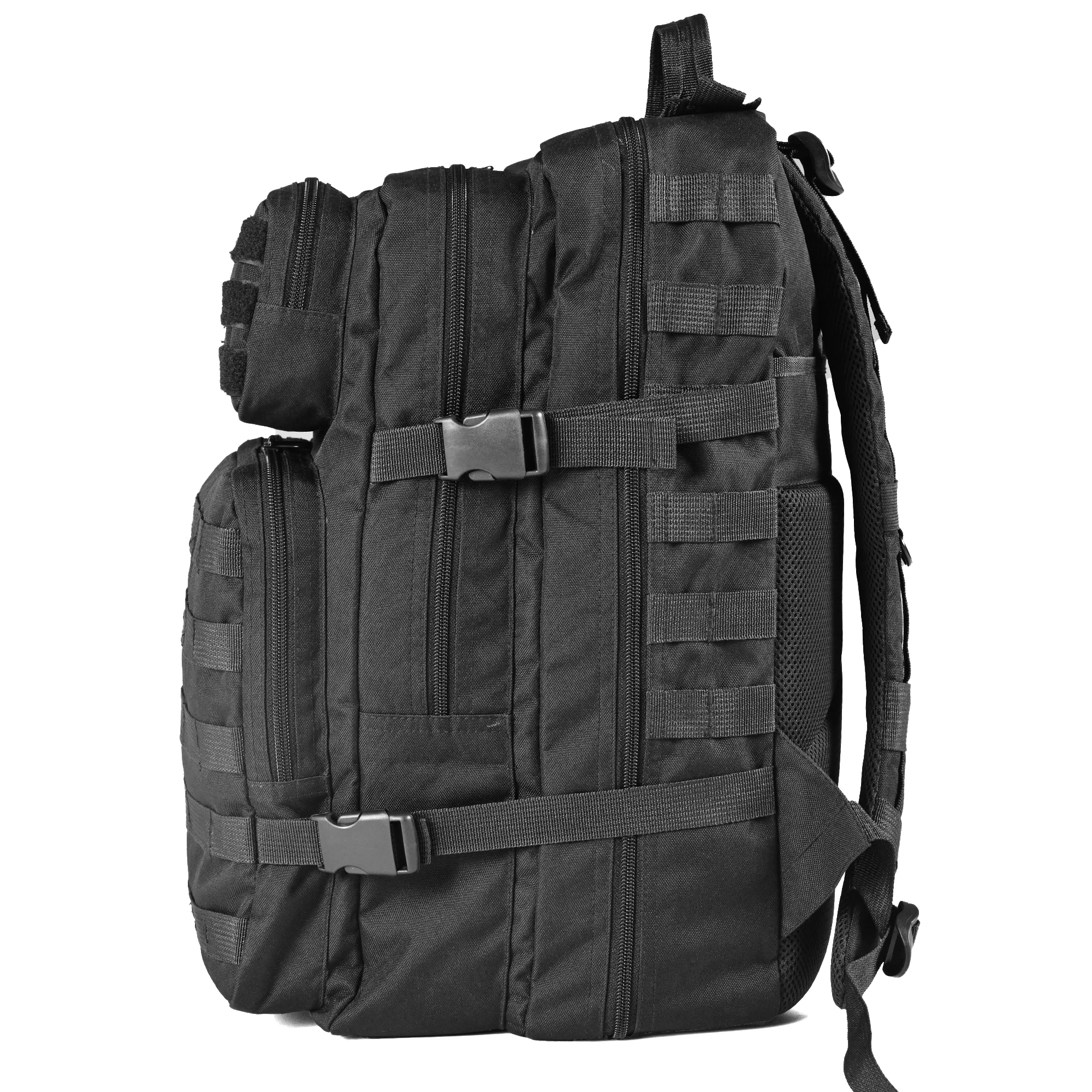 Molle tactical backpack with durable 600 PVC cordura 100% polyester for mens womens adults unisex