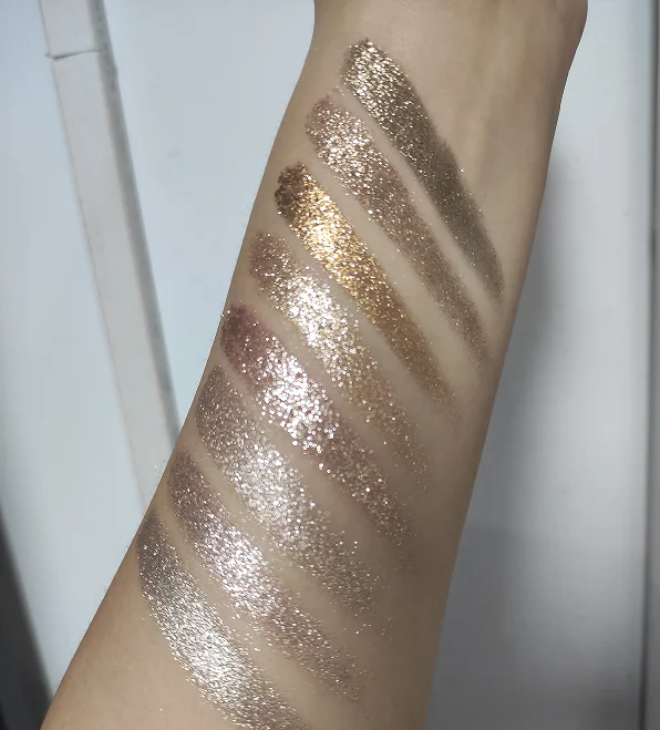Custom Sparkle Glitter Nude Gold Bronze Eyeshadow Cosmetics Wholesale Beauty Makeup Products for Women