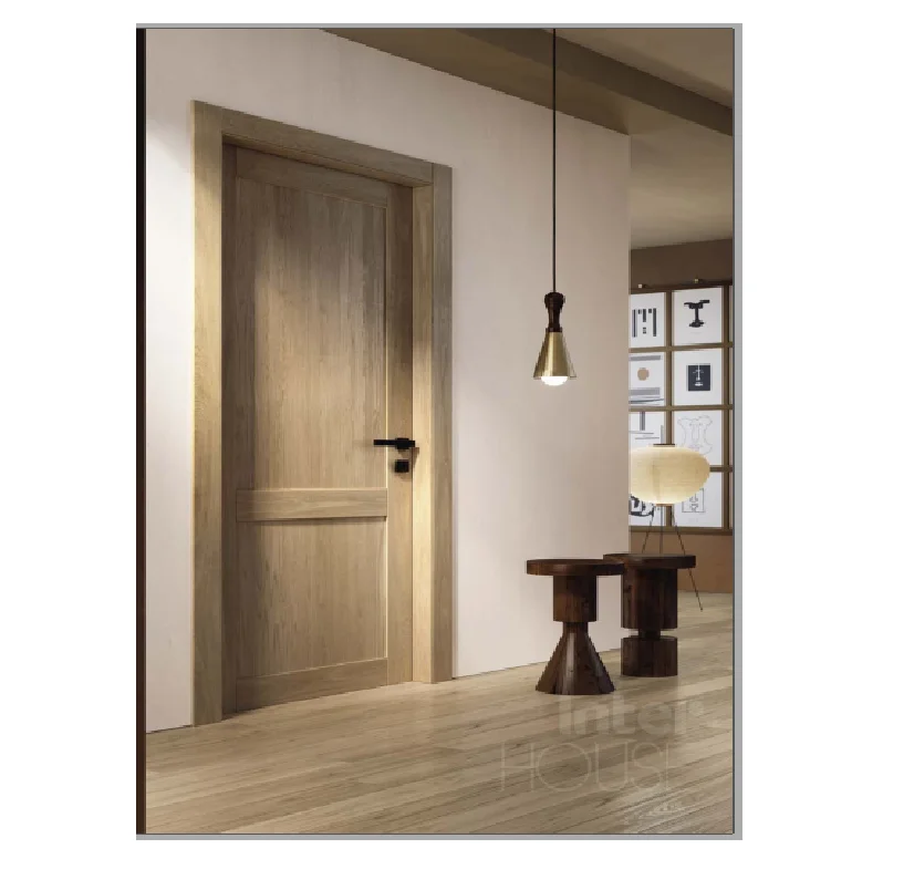 Factory Wholesale Rectangular Wooden MDF Fire Prevention Modern Push And Pull Fire-Rated Interior Doors