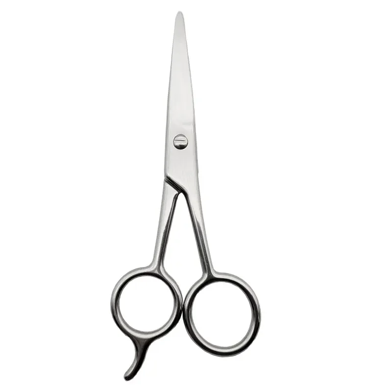 Stainless Steel Facial Hair Scissors Straight Barber Razor Rubber Salon Mustache Eyebrow Trimming Beard Thinning Scissors