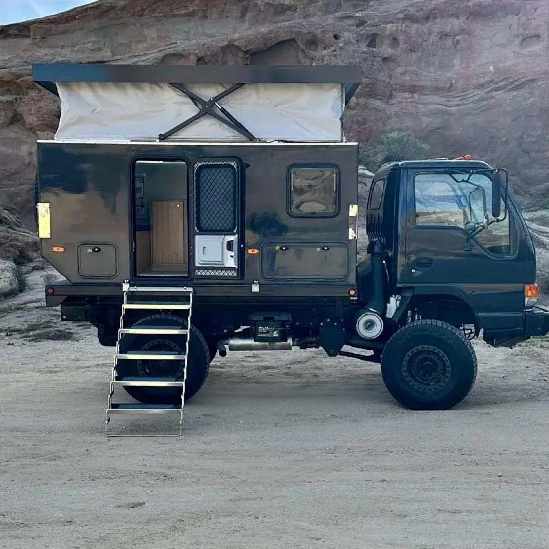 Onlywe aluminium 4x4 expedition pick up truck camper hard pop up slide in camper pick up with kitchen