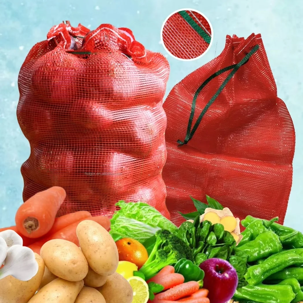 Сетчатая сумка с логотипом на заказ шнурке 50 кг упаковка для картофельного лука полипропиленовая Сумка