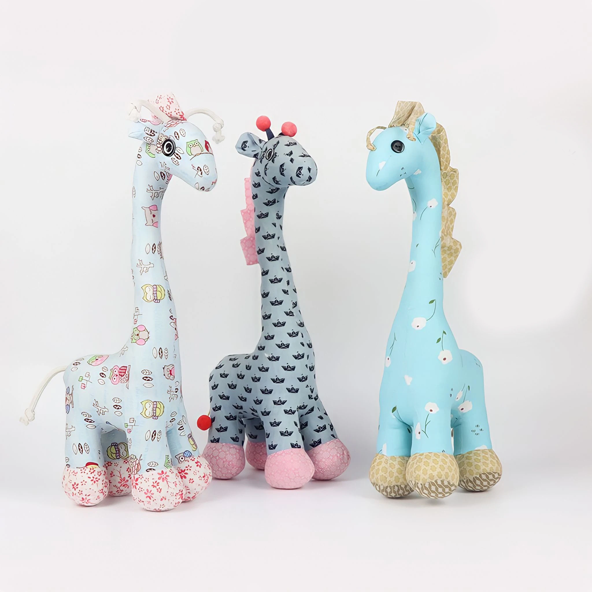 30cm - 51cm Unisex Various Colors Toys & Hobbies Cotton Floral Pattern Fabric Giraffe Stuffed Animal Toys