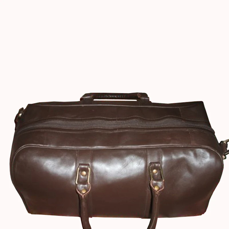 Premium Quality Best Price Custom Made Leather Duffle Bag For Sale / New Design Comfortable Leather Duffle Bag