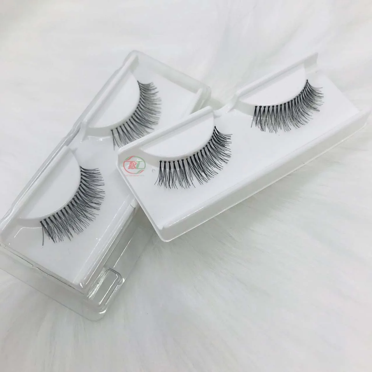 Vietnam wholesale supplier top quality false band full strip mink eyelashes synthetic fluffy soft & natural