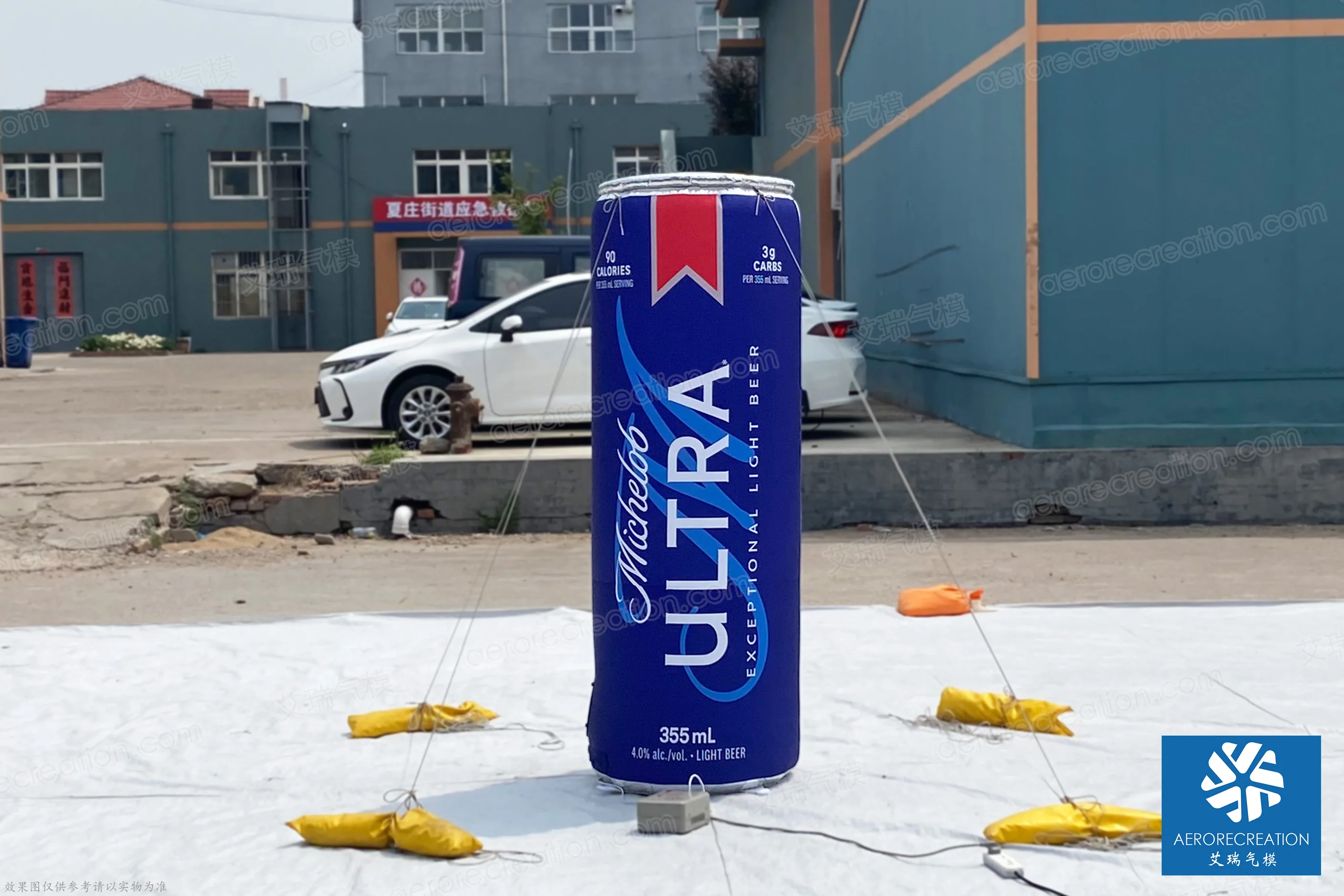 2m Branded Outdoor Inflatable Advertising Beer Can Blow Up Bottle Customized Giant Airtight Inflatable Can