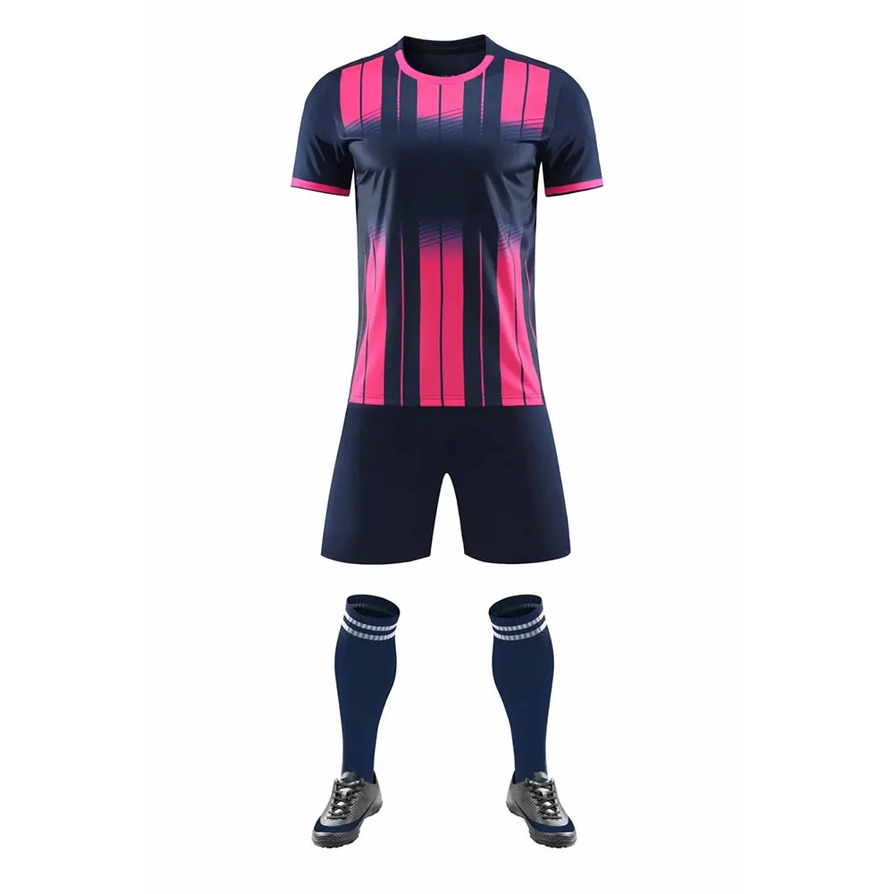 Heat Transfer Printing Soccer Jersey Team Latest Designs Youth Soccer Wear Set Custom Soccer Uniform For Adults