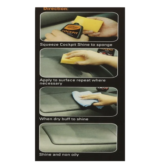 Preferred Supplier PG Cockpit Shine Kit (100ml) Provided Non-Messy Method Cleaning & Restore Dashboard Showroom Good Condition