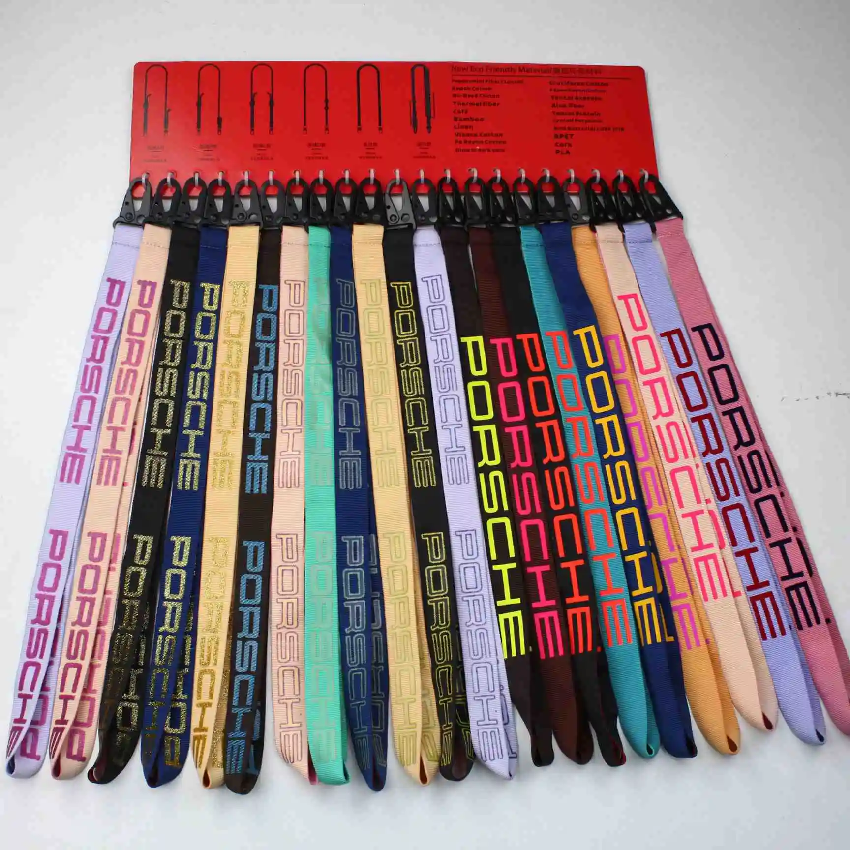 Wholesale Lanyards with ID Card Badge Holder, Woven Sublimation Machine Heat Press Short Pouch Case Waterproof Cell Phone Bag/