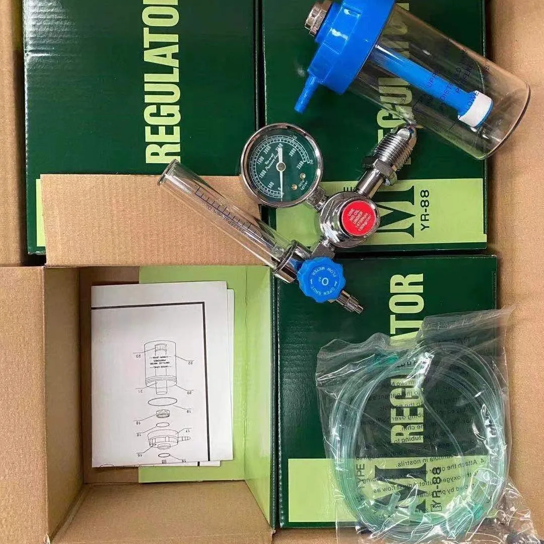 Hot selling Oxygen gas cylinder regulator medical flow meter oxygen regulator with humidifier bottle