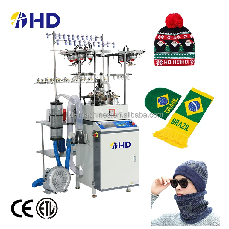 High Speed Small Diameter Single Jersey Circular beanie cap  scarf  Knitting Machinery