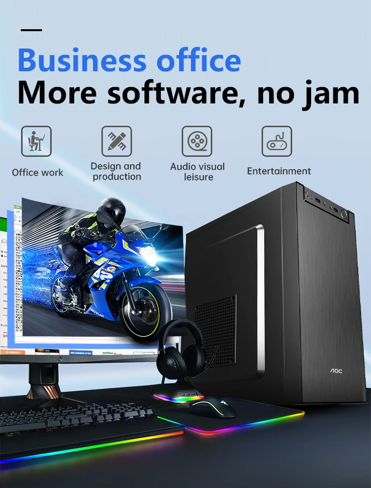 JIESHUO 100% Новый настольный компьютер оптовая продажа с завода компьютеры rtx 3090 Intel CPU i7 настольные игровой пк
