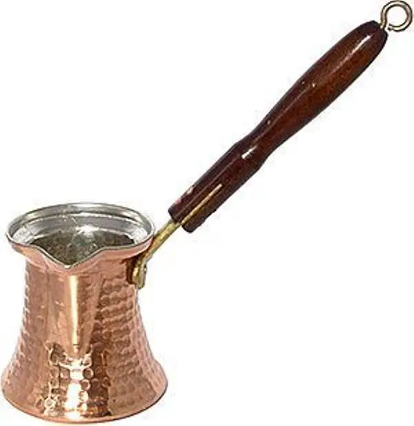 Turkish coffee pot Cezve  brass handle coffee tool Hot Sale Turkish Copper Milk Tea Coffee Cup Pot Warmer with Long Handle