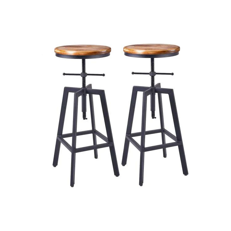 High Foot Bar Stool Vintage Simple Bar Chair Fashionable Durable Barstools Leisure Back Chair