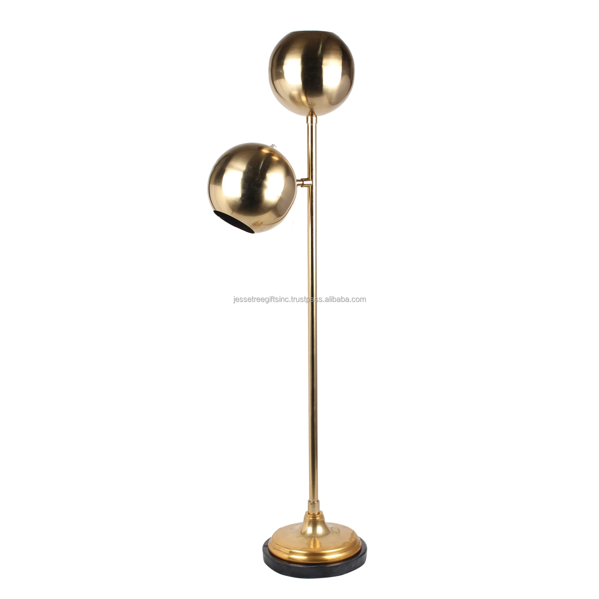 Metal Luxury Floor Lamp With Shiny Polish Finishing Square Base Best Quality Round Black Shade for Home Decoration