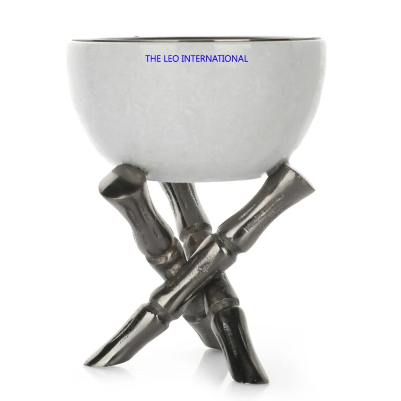 Латунные металлические позолоченные Ножки штатива матовая отделка чаша 4x4x7 дюймов Mabkhara древесный уголь уд благовония горелка украшение дома