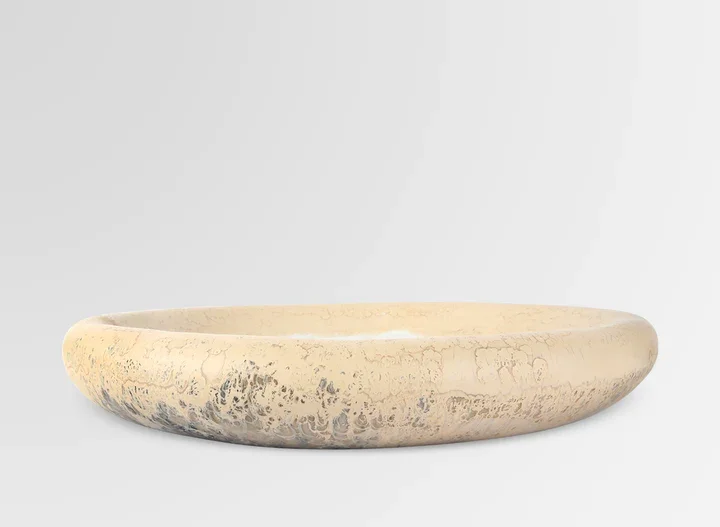 Cream Color Most popular in Europe Bowls factory wholesales 6/16/18/20/22/24/26cm diameter custom logo Resin coated dinner set