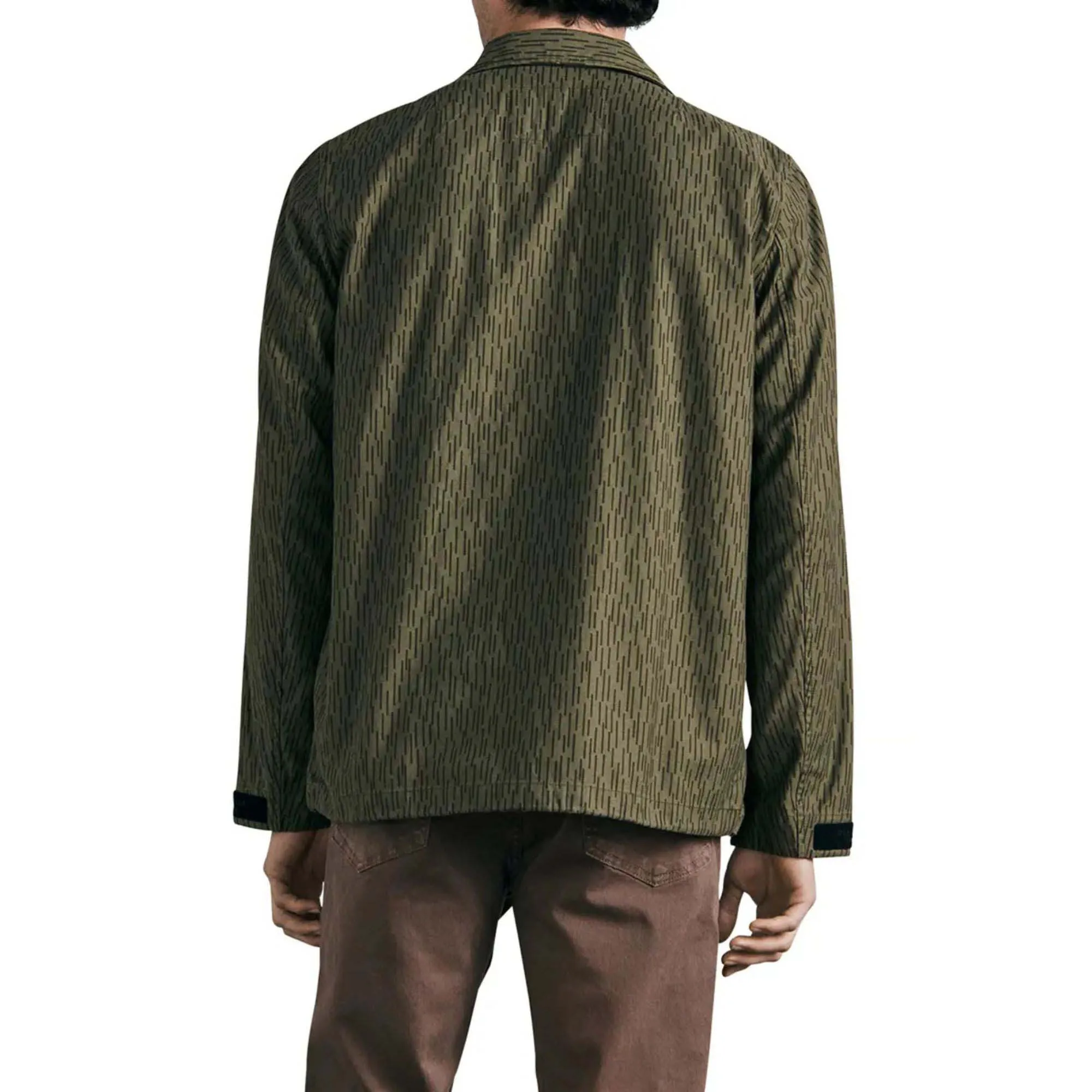 Canvas Custom Bomber Corduroy Collar Hemp Cotton Shirt Cropped Worker Work Men windbreaker Jacket