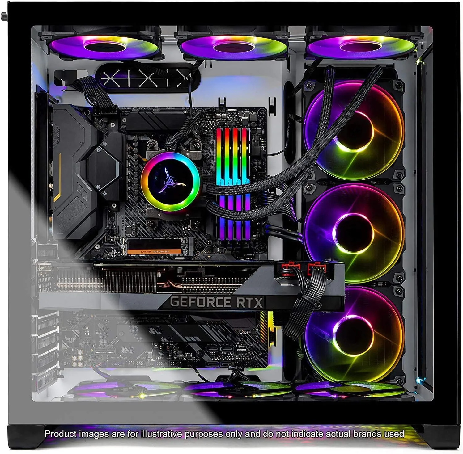 Игровой ПК Skytech Prism II, настольный компьютер-AMD 9 3900X 3,8 ГГц, RTX 3090 24 ГБ, 32 ГБ 3600 МГц RGB памяти, 1 ТБ G4 SSD