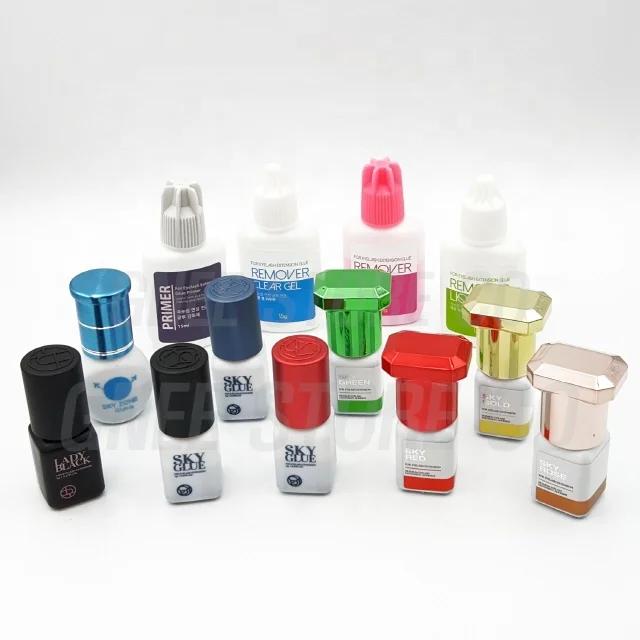 Sky Glue S+ 5ml for Eyelash Extensions Korea Original Sky Glue Red Cap Fast Dry Long Lasting Eyelash Glue Private Label Adhesive