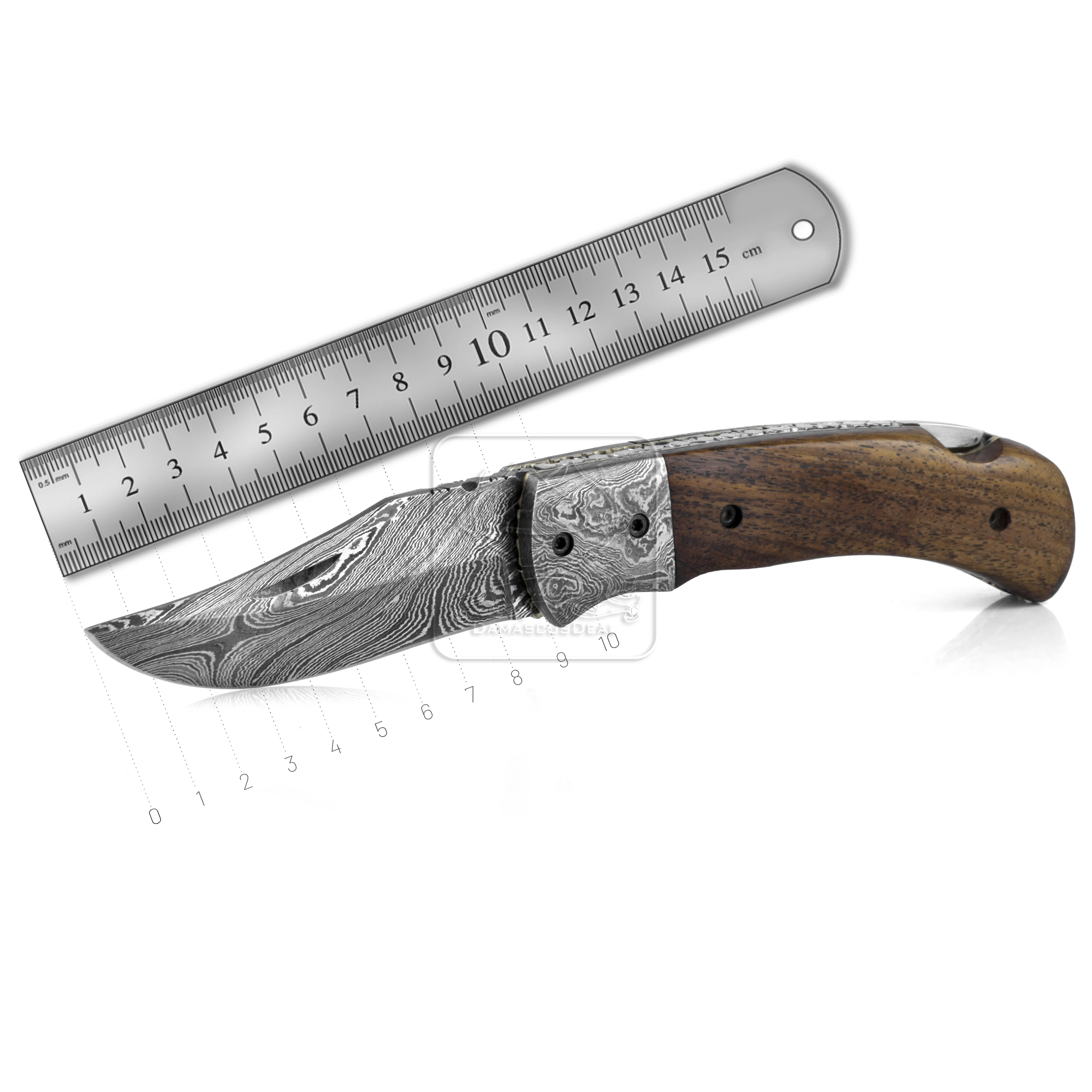 Damascus Steel Folding Knife DD-FK-684 Rosewood Pocket Knife Outdoor Survival Hunting Knife Multi Tool Bushcraft Camping