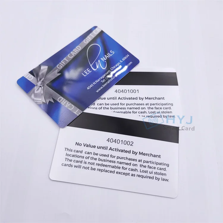 Factory custom size printing plastic membership card cr80 Magnetic Stripe Gift Card