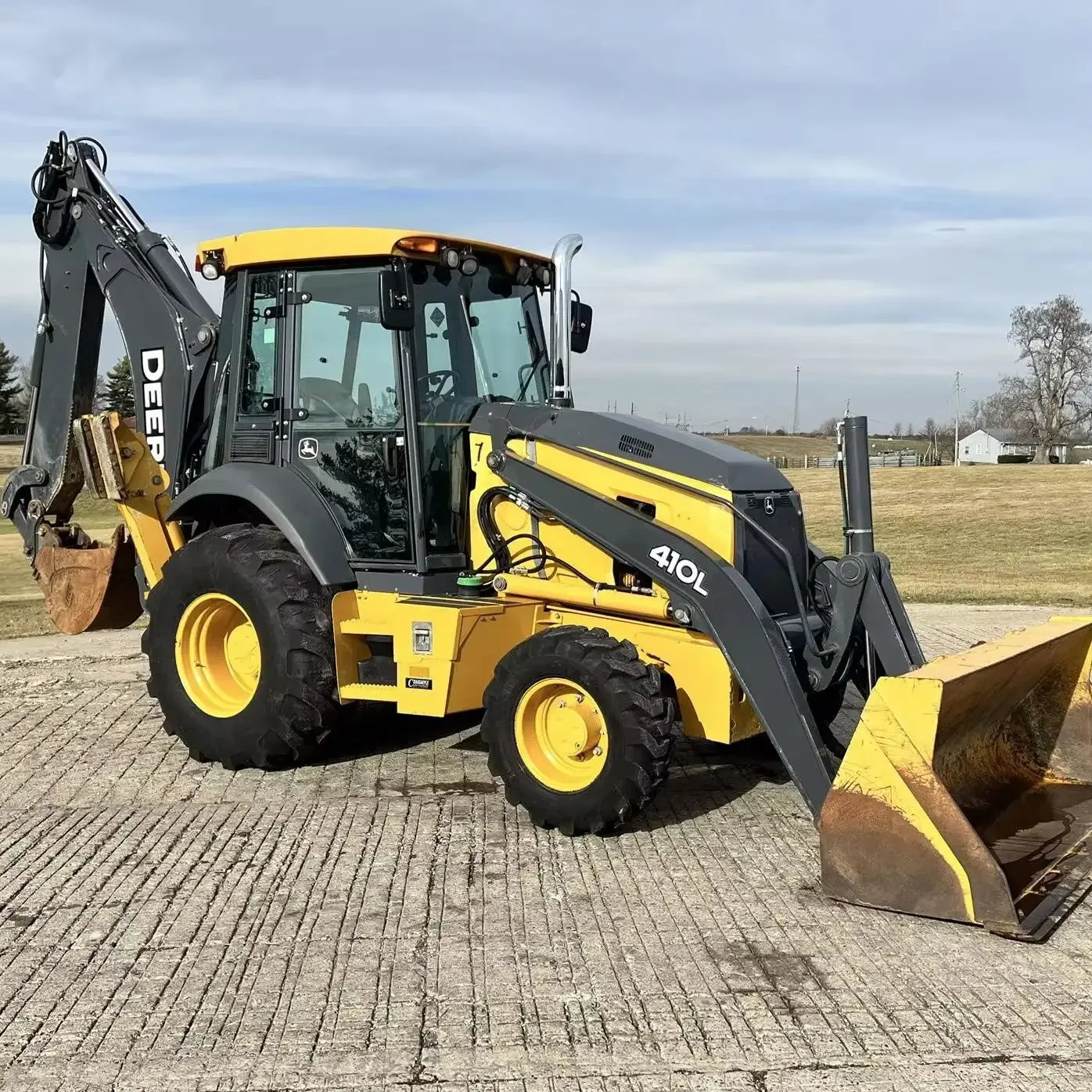 Экскаватор-погрузчик John Deer 410L б/у экскаватор-погрузчик строительная машина с джойстиком для продажи